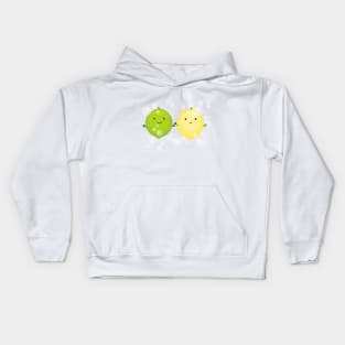 Cute lemon lime friends citrus fruit cartoon Kids Hoodie